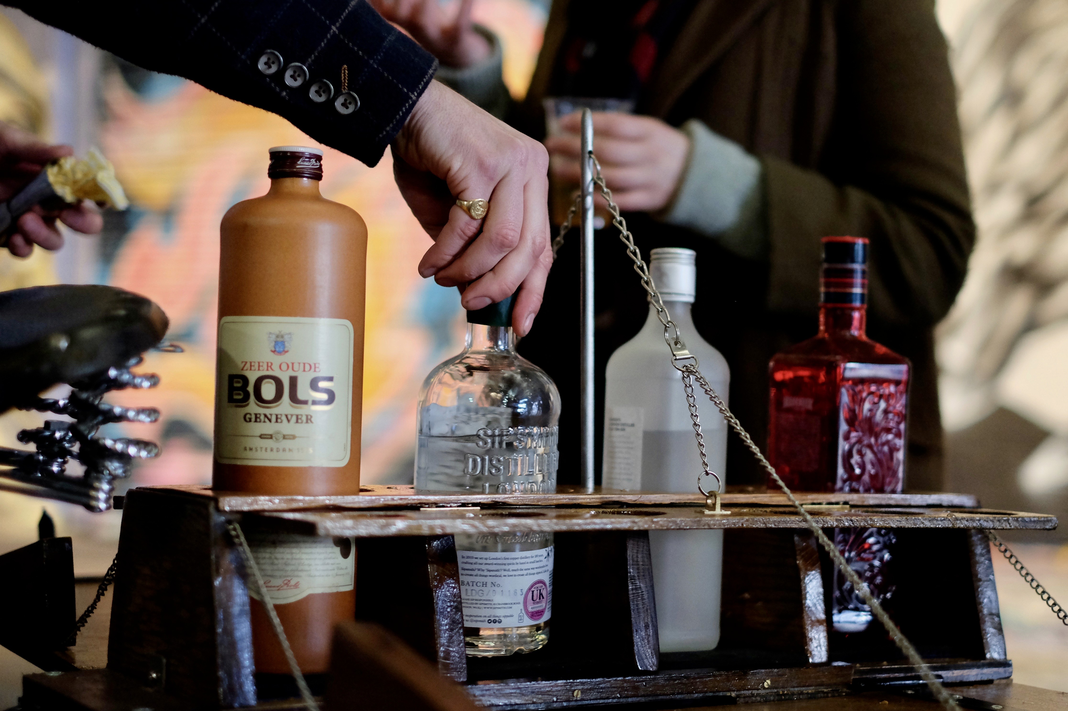 The London Gin Safari bicycle open for tastings 